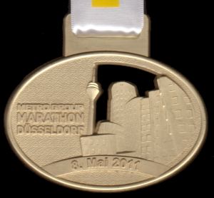 Finisher Medaille 9. Dsseldorf Marathon 2011